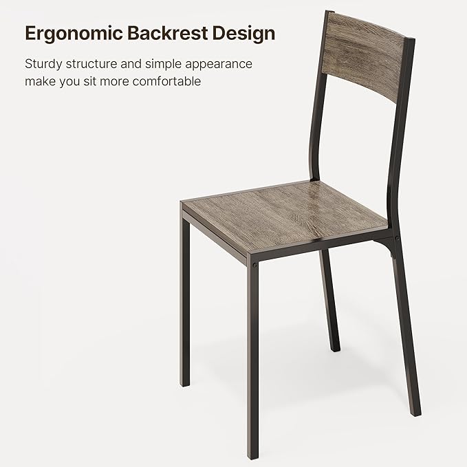 Gizoon Dining Table Set for 6 with Chairs, 7-Piece Kitchen Table Set for Small Space, Apartment, Kitchen, Dining Room, Space-Saving