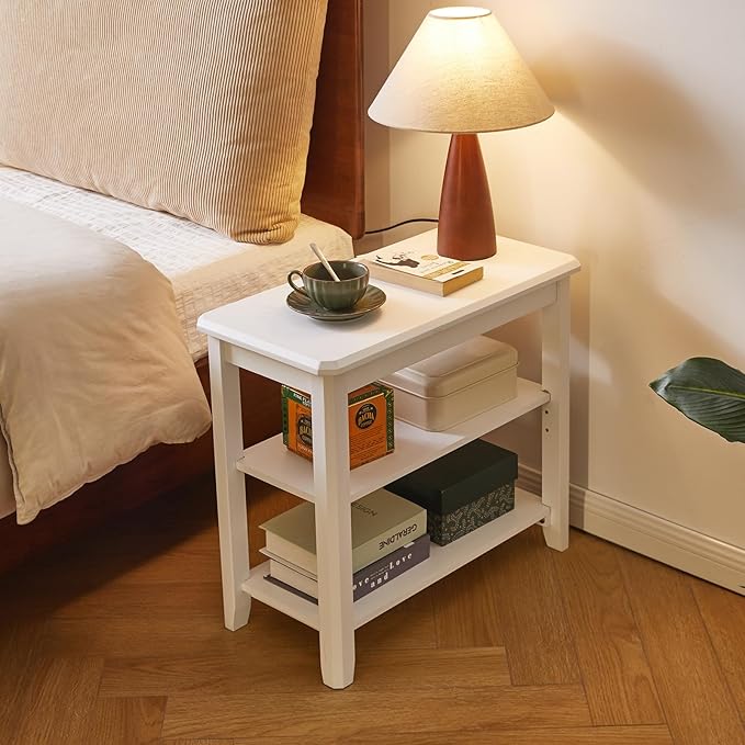 Wooden Shoe Bench, 3 Tier Organizer Entryway Bench Height Adjustable, Shoe Bench for Mudroom White YD-WD05W