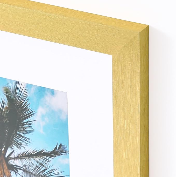 Vittanly Picture Frames Set of 10, Picture Frames Collage Wall Decor with Two 8x10, Four 5x7, and Four 4x6 Photo Frames, Gallery Wall Frame Set for Wall or Tabletop Display, Gold