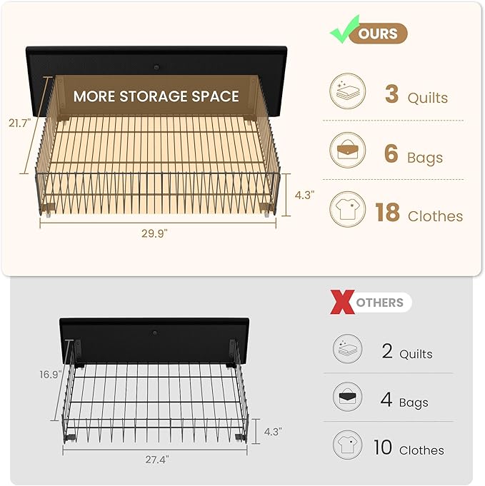 SHA CERLIN King Size Platform Bed Frame with 4 Storage Drawers, Vertical Channel Tufted Adjustable Headboard, Velvet Upholstered, Wooden Slats Support, No Box Spring Needed, Easy Assembly, Black