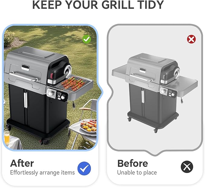 Silicone Griddle Tools Mat for Ninja FlexFlame, Heat Resistant Grill Mat & Spatula Rest, BBQ Side Shelf Drip Pad & Utensil Holder, Griddle Accessories for Kitchen Countertop & Outdoor Grill