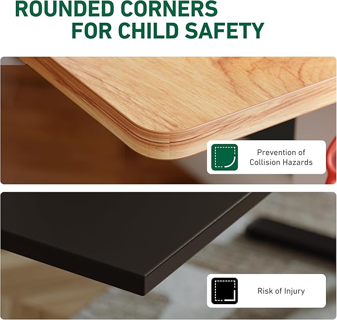 FEZIBO 48 x 24 Inches Standing Desk with Drawer, Adjustable Height Electric Stand up Desk with Storage, Sit Stand Home Office Desk, Ergonomic Computer Desk, Light Rustic