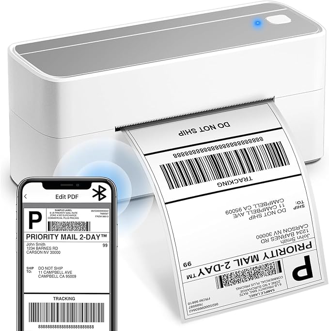 ASprink Bluetooth Shipping Label Printer - 241BT Label Printers for Shipping Packages - 4x6 Shipping Label Printer Wireless Label Makers, Compatible with USPS, Shopify, Amazon, Ebay