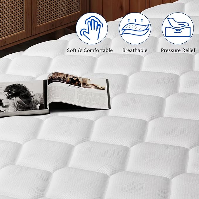 inight Full Size Mattress, 12 Inch Hybrid Full Mattress in a Box, Enhanced Upgrade Individual Zone Pocket Springs, Breathable Comfort, Motion Isolation, Pressure Relief, Durable, Medium Firm, Bliss