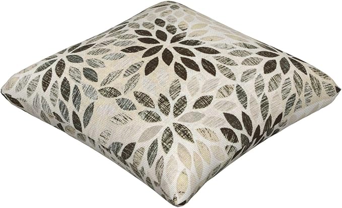 Black Grey Pillow Covers 16x16 Inch Set of 2 Summer Rust Geometric Flower Outdoor Decorative Throw Pillows Farmhouse Dahlia Pillow Case Linen Square Cushion Cover for Home Sofa Bedroom