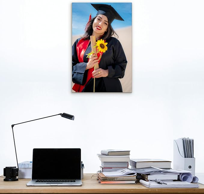 Custom Graduation Canvas Prints with Your Photos,Graduation Decorations, Personalized Graduation Canvas Wall Art Gifts Idea for Daughter, Son, Sibling or Friend (20" X 32")