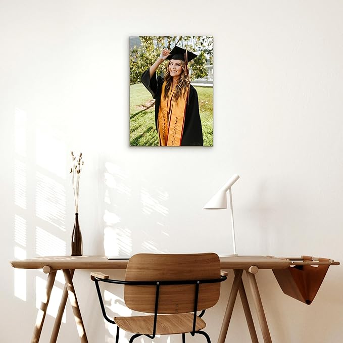 Custom Graduation Canvas Prints with Your Photos,Graduation Decorations, Personalized Graduation Canvas Wall Art Gifts Idea for Daughter, Son, Sibling or Friend (12" X 16")