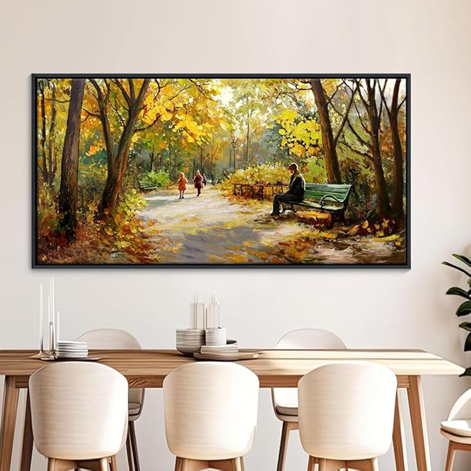 Forest Canvas Wall Art Large Wall Decor for Living Room Farmhouse Landscape Painting Wall Pictures Office Mural Farmhouse Home Decor 29x58 Inches Wood Framed