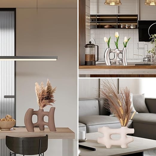 Ceramic Vase, Wabi Sabi Decor, Handmade Vase for Home Decor, Cute Small Textured vase Coffee Table Decor for Bedroom, Office, Living Room, Bathroom, Shelf