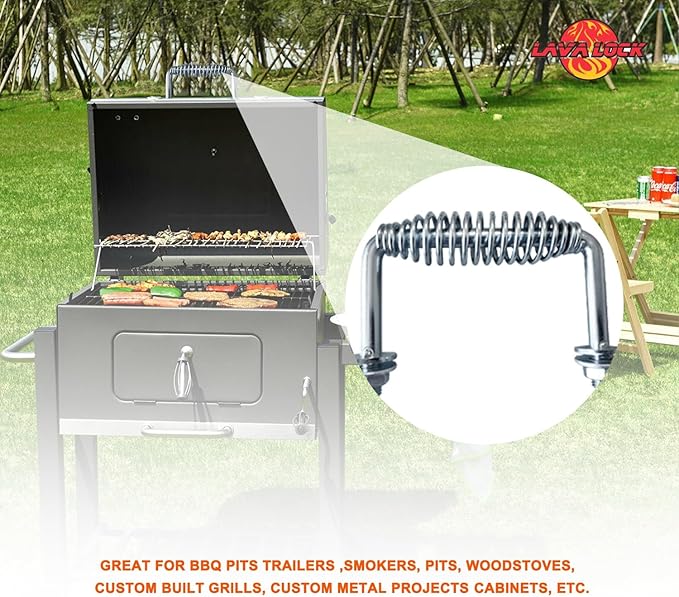 LavaLock 5-3/8" Spring Handle with 1/2" Rod (Spring Handle (Stainless Steel Bolt-On))