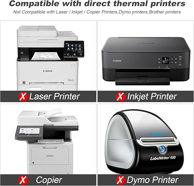 9527 Product Fanfold 4 x 6 Direct Thermal Labels White Perforated Shipping Labels,500 Labels per Stack,1 Stack