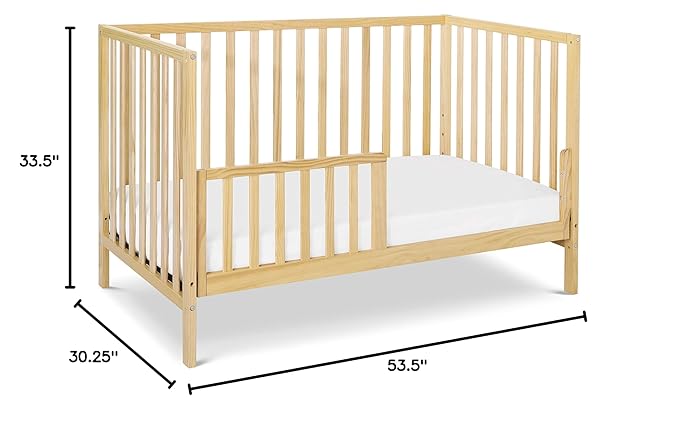 daVinci Union 4-in-1 Convertible Crib - GREENGUARD Gold Certified - Convertible Baby Crib to Toddler Bed, Daybed, Full-Size Bed - Wooden Baby Bed w/Four Adjustable Heights - Natural