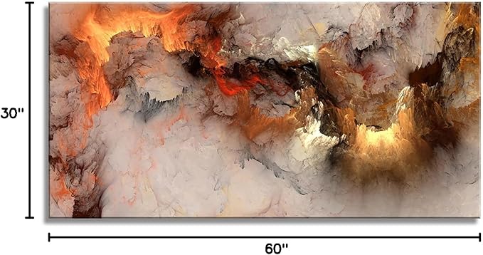 YYYYHPP YP1075 Abstract Clouds Modern Wall Art Decor Orange Abstract Poster Art abstract wall art for living room Bedroom Kitchen Home and Office Wall Decor