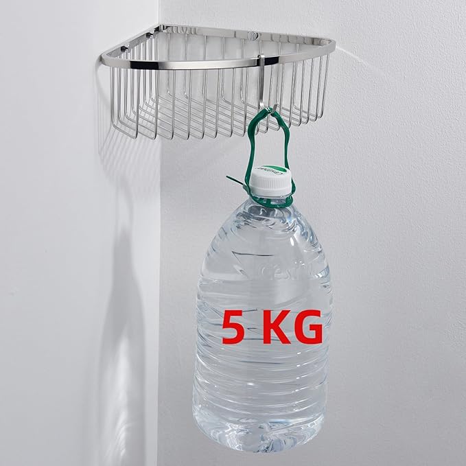 Corner Shower Caddy Basket - Stainless Steel Bathroom Shower Shelf/Organizer for Shower Storage - Sturdy Wall Corner Rack - Chrome set of 2