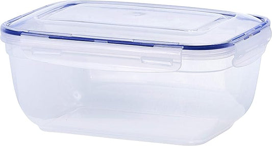 Superio Sealed Food Storage Container, 4.2 Qt, Airtight Leak Proof Meal Prep Containers, Rectangle Shape, Microwave and freezer safe, BPA-free Plastic (1, 4.2 Quart)