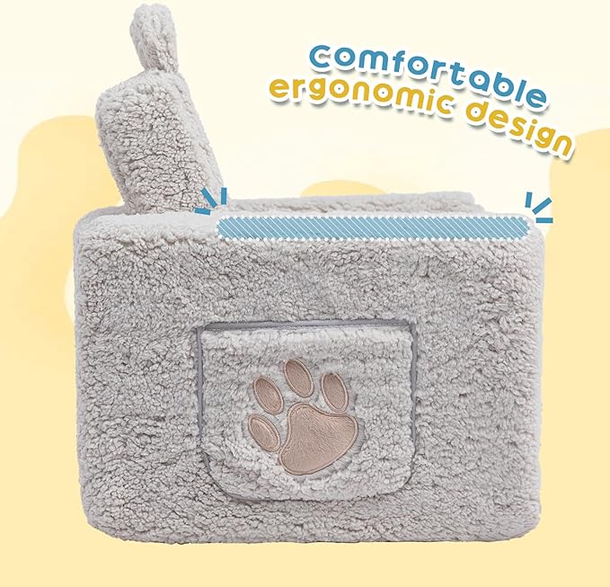 ALIMORDEN Fold Out Toddler Couch, Comfy 2-in-1 Cuddly Sherpa Bear Chair for Kids, Convertible Sofa to Lounger, Kids Cozy Corner Play Couch for Boys and Girls, Gary