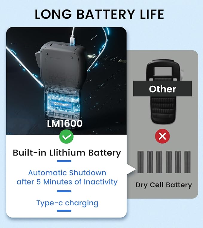 Label Maker Machine with-Tape, Rechargeable Label Makers Portable with Keyboard, LM1600 Heat Shrink Label Maker Waterproof-Labels, Cable Wire LabelMaker Labeler for Industrial Office Network