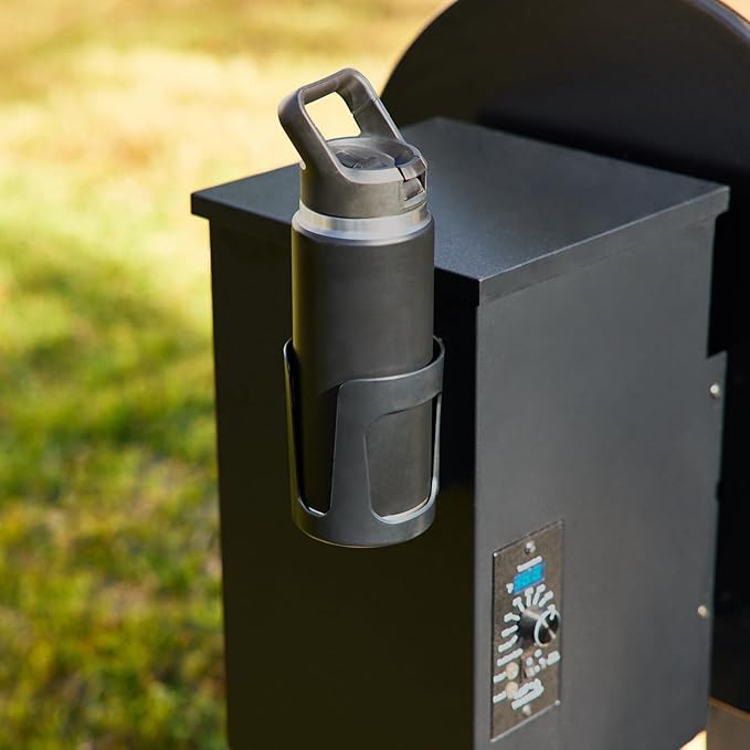 Magnetic Drink Holder Compatible with Traeger Grills and Blackstone Griddles -Will Hold All Kinds of Cups, Tumblers, Coffee Mugs and Bottles - Adheres to Non Heated Metal Portions of Grills