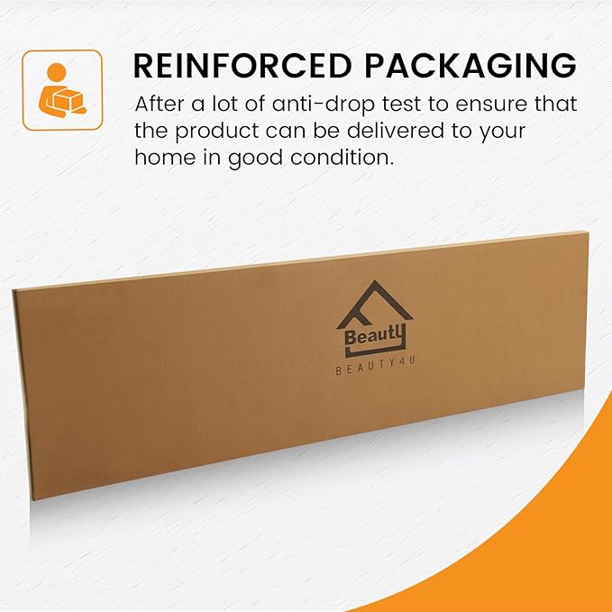 Beauty4U 59" x 16" Tall Full Length Mirror with Stand, Black Wall Mounting Full Body Mirror, Metal Frame Full-Length Tempered Mirror for Living Room, Bedroom