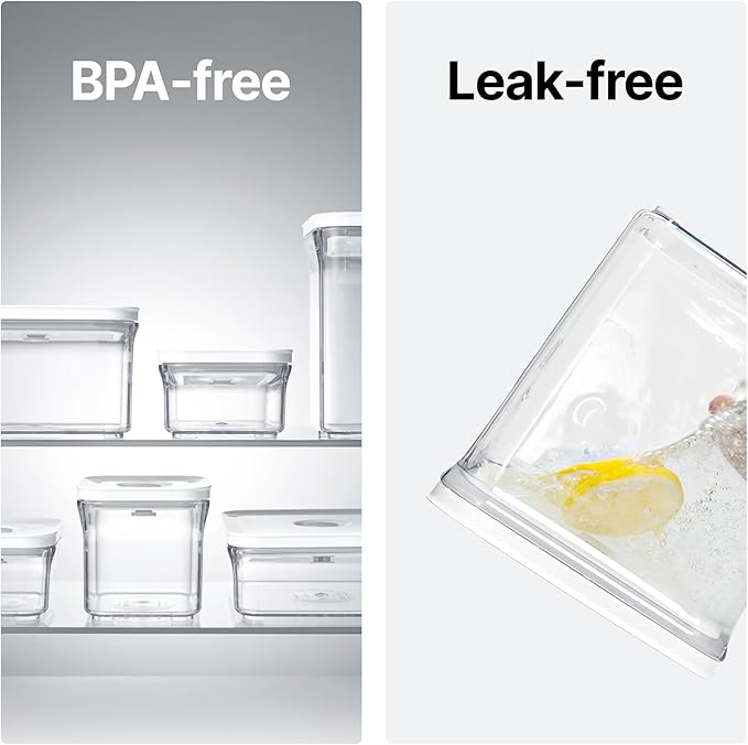 Premium Airtight Food Storage Containers, 4L(4.10qt) Smart One-Click Seal Lid, Patented Double Silicone Lining, 100% Leak Proof, BPA-FREE (Large Container 4.0)