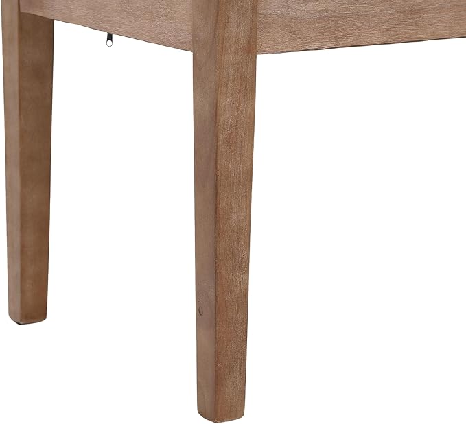 PU Leather Dining Bench Upholstered Entryway Bench Farmhouse Shoe Bench Seat Ottoman for Hallway Living Room Bedroom End of Bed Dining Room Kitchen, 45.5" Long, Brown