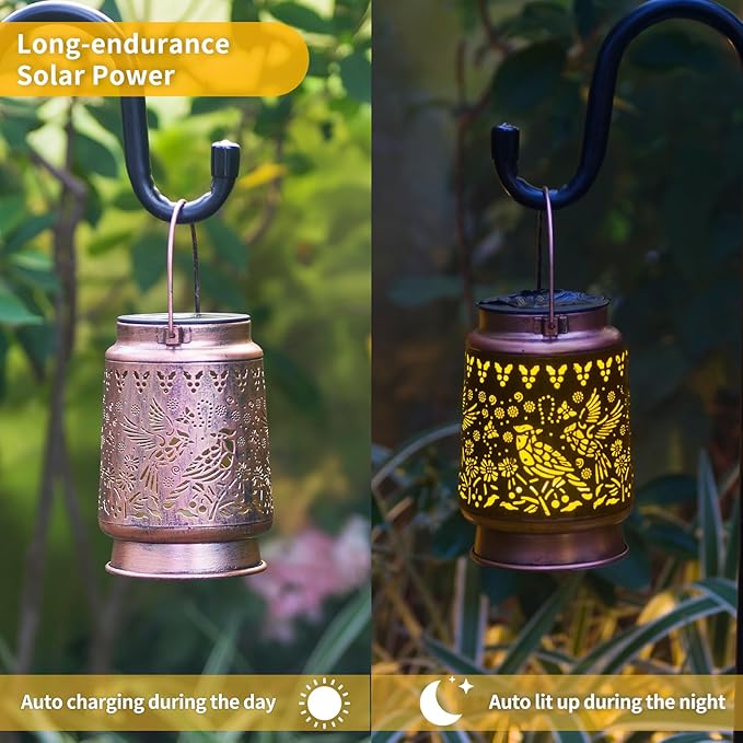 Styleonme Cardinals Lover Solar Light, Mother's Day Lantern Gift for Mom Grandma Women Sister, Hanging Image Cardinals Lanterns, Yard Corridor Garden Decor, Thanksgiving Day, Birthday Gifts