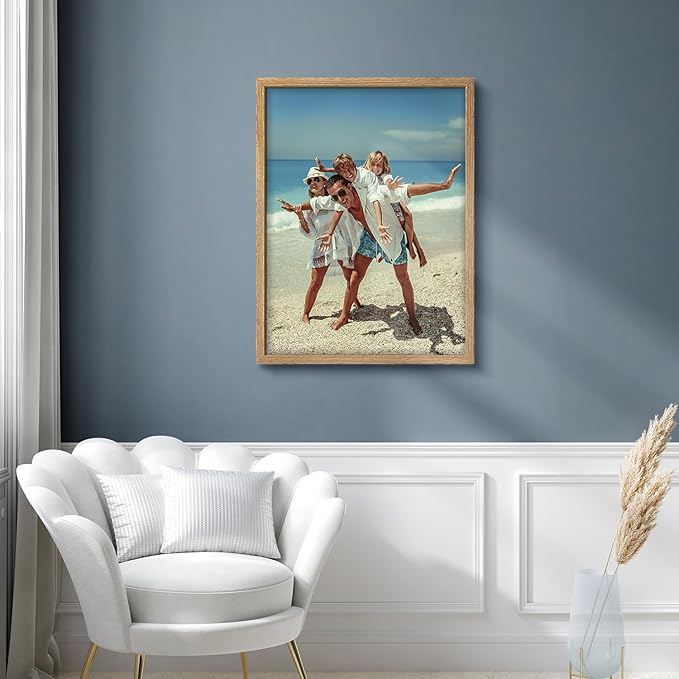 wall26 Custom Framed Poster Wall Art for Living Room, Bedroom Canvas Prints for Home Decoration Ready to Hang - 11"x14" Natural