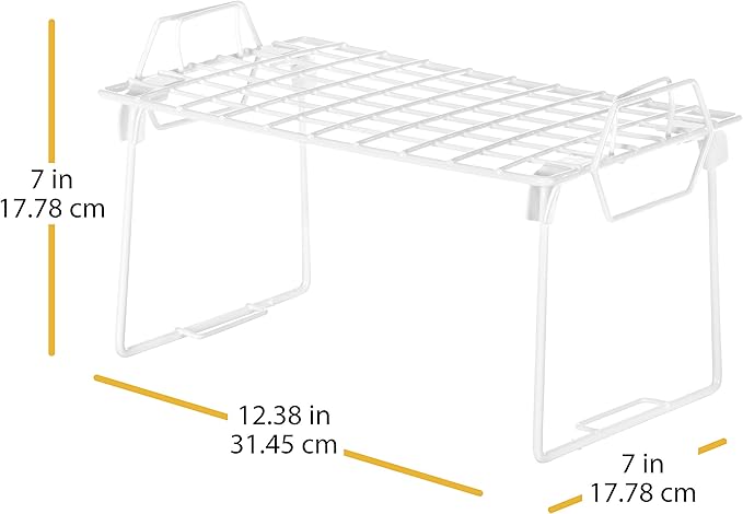 Whitmor Wire Grid Stacking Shelf Small, White
