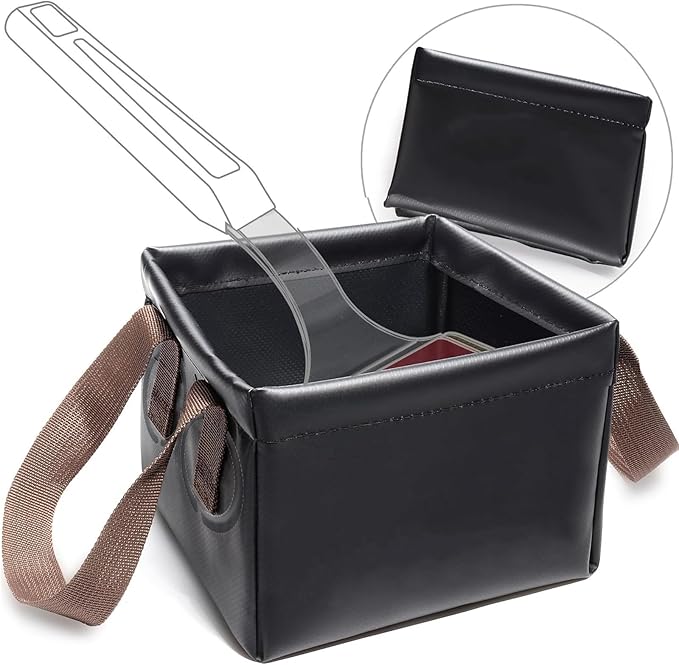 Grill Rescue Brush Dunk Tank for Grillart, Collapsible Grill Brush Dunk Tank for Grillart Grill Brush and Scraper, Scraper Tools for Cast Iron Or Stainless-Steel Grates, Only Dunk Tank