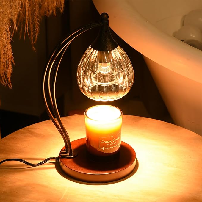 Candle Warmer Lamp with Timer Dimmer - Electric Light Wax Warmer for Jar Candles - Lamp with 2 Bulbs, Unique Birthday Gifts for Women Mom House Warming Gifts New Home Decor