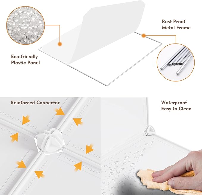 HOMIDEC Closet Organizers and Storage, 16 Cube Storage Organizer, Closet Organizer Bookshelf Cubes Shelves for Clothes, Bedroom, Kids Room, Bathroom, Wardrobe, Garment Racks, White