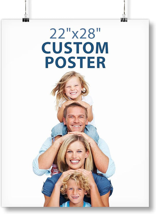 Smile Art Design Create Your Own Custom Poster with your Photo/Image/Picture Customizable Poster Personalized Gift Wall Art Prints - 22x28 inches