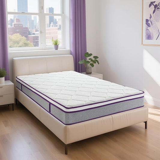 Twin XL Size Mattress,12 Inch Twin XL Hybrid Mattress in a Box with Cool Gel Memory Foam & Pocket Spring for Pressure Relief,Medium Firm Mattress, Fiberglass Free,CertiPUR-US Certified