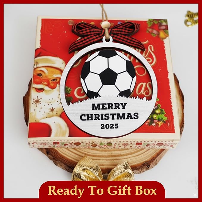 Football Ornaments for Tree 2025 - Soccer Ornament Best Gifts for Soccer Players - Football Christmas Ornaments to Use As Soccer Gifts and Christmas Decorations - Gift Ornament to Sports Lovers