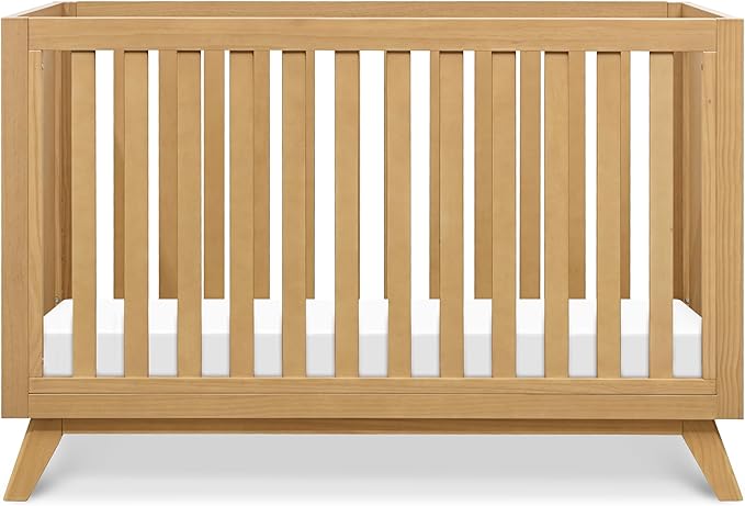 DaVinci Otto 3-in-1 Convertible Baby Crib - GREENGUARD Gold Certified Wooden Convertible Crib to Toddler Bed & Daybed - Baby Bed with 4 Adjustable Mattress Heights & Easy to Assemble - Honey