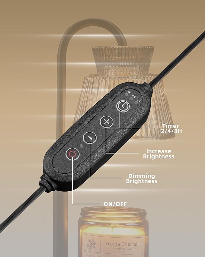 Candle Warmer Lamp with Timer &Dimmable Wax Melt Warmer for Scented Jar Candles, 2 Bulbs,Birthday Gifts for Women House Warming Gifts, Home Decor