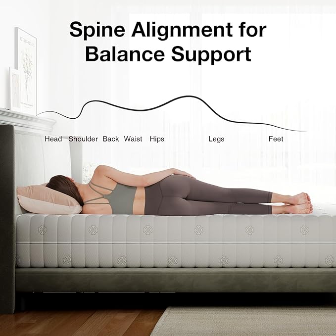 Novilla Queen Mattress, 12 Inch Mattress Queen Size, Comfort Foam Mattresses with Air Cutting Design & Breathable Cover for Cooling Night Sleep & Pressure Relief, CertiPUR-US Certified