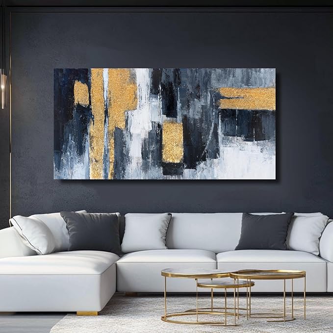 VAYIMDH Neutral Wall Decor Modern Wall Art Abstract Canvas Wall Poster 24"x48" Wall Print for Dining Room Area Decorations for Bedroom