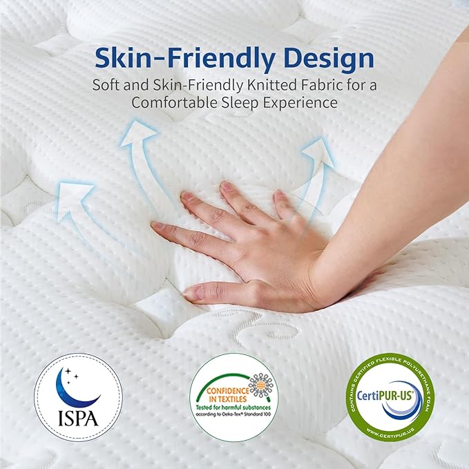 Starage Full Size Mattress | Hybrid Mattress Full 12 inch with Memory Foam | Medium Firm Feel for Motion Isolation | Edge Support Pressure Relief | Bed in a Box,CertiPUR-US Certified