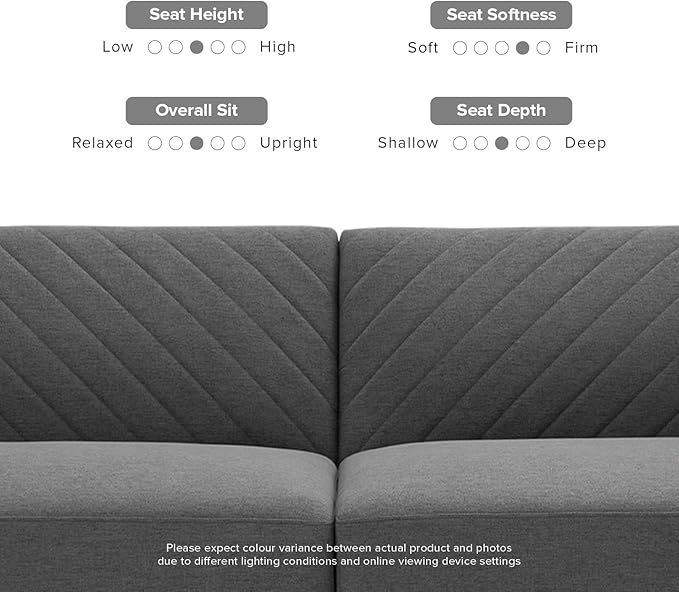 mopio 76.8" Futon Sofa Bed, Small Couch, Sleeper, Loveseat, Mid Century Modern Futon Couch, Sofa Cama, Couches for Living Room (Dark Gray Fabric)