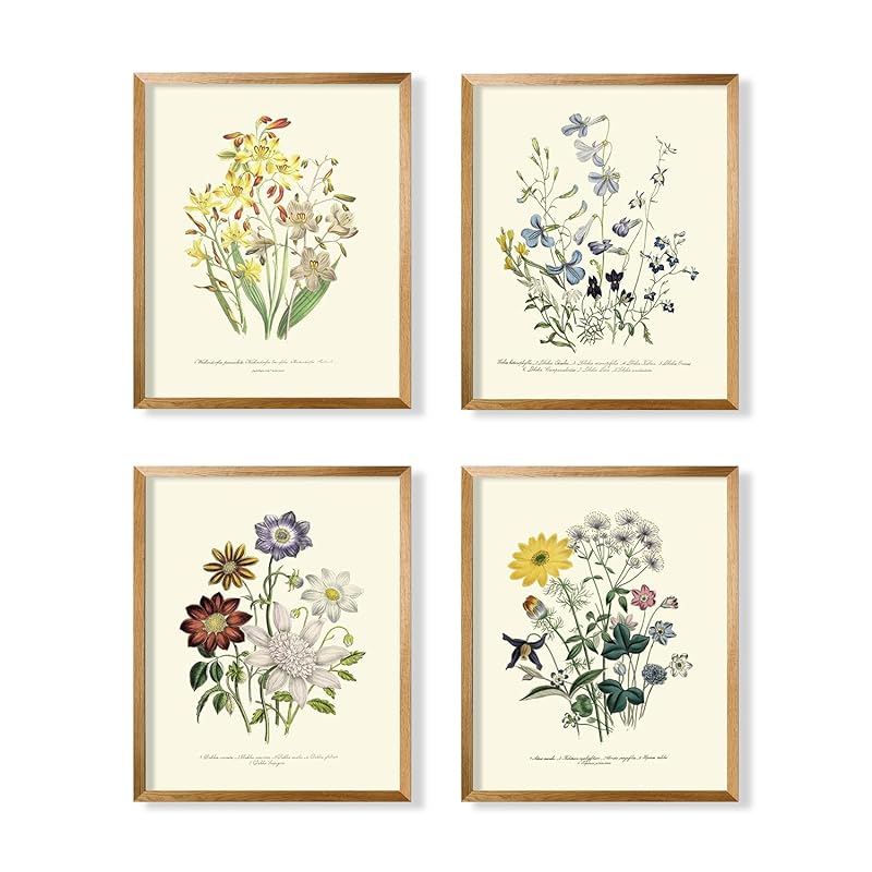 Rustic Modern French Country Cottagecore Wall Art - Primitive Green Magnolia Leaves Pictures Gallery Gift - Farmhouse Plant Botanical Floral Kitchen Room Decor - Watercolor Vintage Flower Poster Print