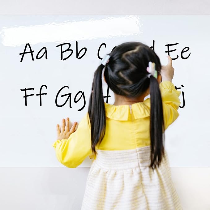 T&W SAME FILM White Board Dry Erase-Whiteboard Wall Sticker Roll 17.3''X78.7''-Self Adhesive Dry Erase Paper for Desk/Glass/Fridge/Office/Door/Classroom/Kids/Adults-3 Markers-White