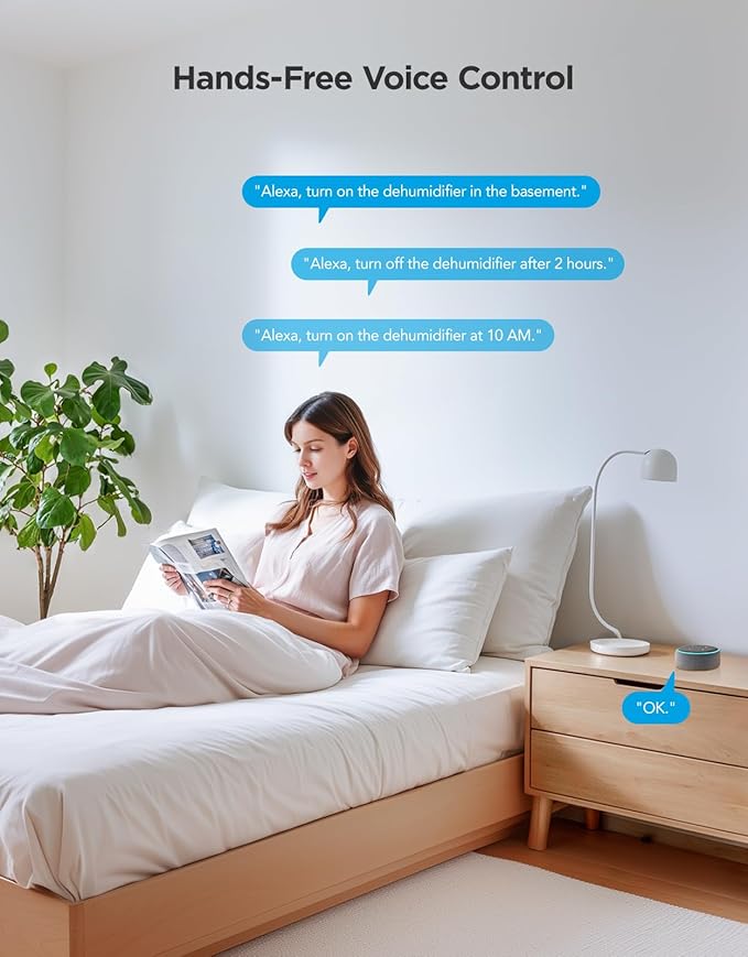 GoveeLife Dehumidifier for Home 4,500 Sq. Ft. 50 to 137 Pint with Pump, Drain Hose, Smart Dehumidifier for Basement with Humidity Control, Auto Shut Off/Defrost, 5 Modes, Bedroom, Bathroom, Garage