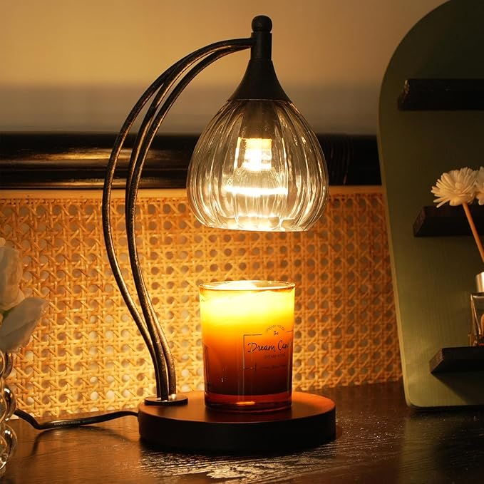 Candle Warmer Lamp with Timer Dimmer - Electric Light Wax Warmer for Jar Candles - Lamp with 2 Bulbs, Unique Birthday Gifts for Women Mom House Warming Gifts New Home Decor
