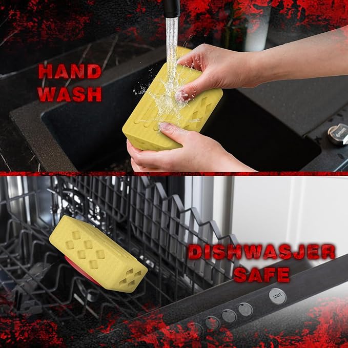 Grill Brush Bristle Free, BBQ Grill Brush for Outdoor Grill, Safe Steam Grill Cleaning Brush with Scraper, Replacement Sponge Heads, Non Metal Bristles for Cast Iron, Stainless-Steel Grates