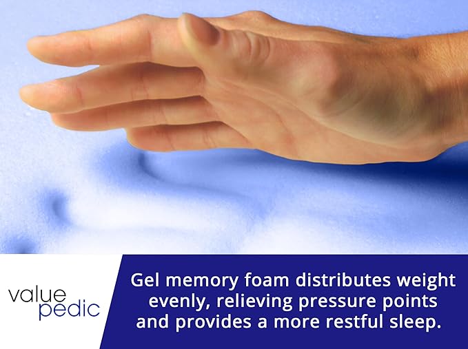 Queen Size 8-Inch Gel Memory Foam Mattress, Comfortable with Pressure Relieving Ergonomic Support, Breathable Soft Fabric Cover, Fiberglass Free, Mattress in a Box