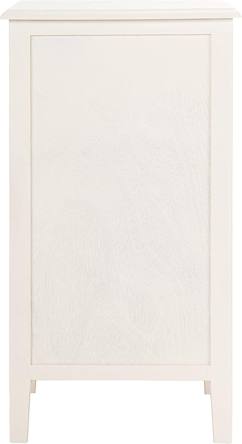 Safavieh Home Collection Everly Drawer , Vintage White 1-Drawer 2 Removable Baskets Side Table