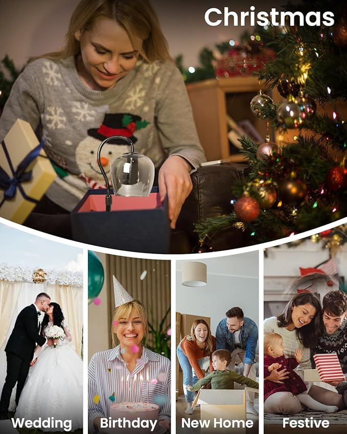 Hisummer Candle Warmer Lamp with 7 Colors RGB & Touch Dimmer, Height Adjustable Swan Neck for Scented Jar Candles, Includes 2 Bulbs, 24V Safe Wax Warmer for Home Decor Gift for Women Mom (Marble Vein)