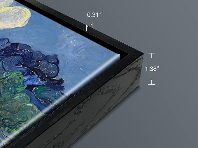 Wieco Art Framed Canvas Wall Art Olive Trees by Van Gogh Oil Paintings Reproduction Artwork Abstract Canvas Prints Wall Art Landscape Pictures for Kitchen Home Office Decorations