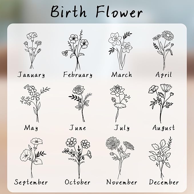 Custom Travel Jewelry Organizer, Personalized Jewelry Box with Birth Flower and Name, Gifts for Birthday, Wedding, Anniversary, Personalized Gifts for Women, Girls, Mother, Wife, Bridesmaid